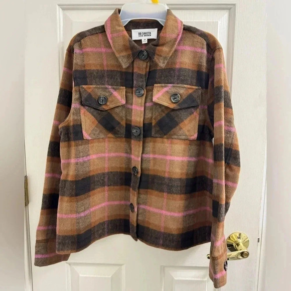 Bb Dakota Boxy Shacket plaid by Steve Madden - Picture 1 of 7